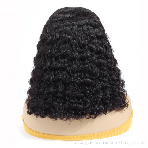 13X4 Swiss Lace Frontal Human Hair Bob Wigs Vendor Wholesale Large Stock Vietnamese Human Hair Lace Front Bob Wigs Deep Wave